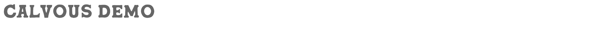 Calvous Calvous DEMO.otf font preview